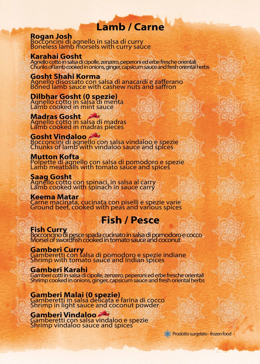 Gandhi Restaurant Rome menu 6