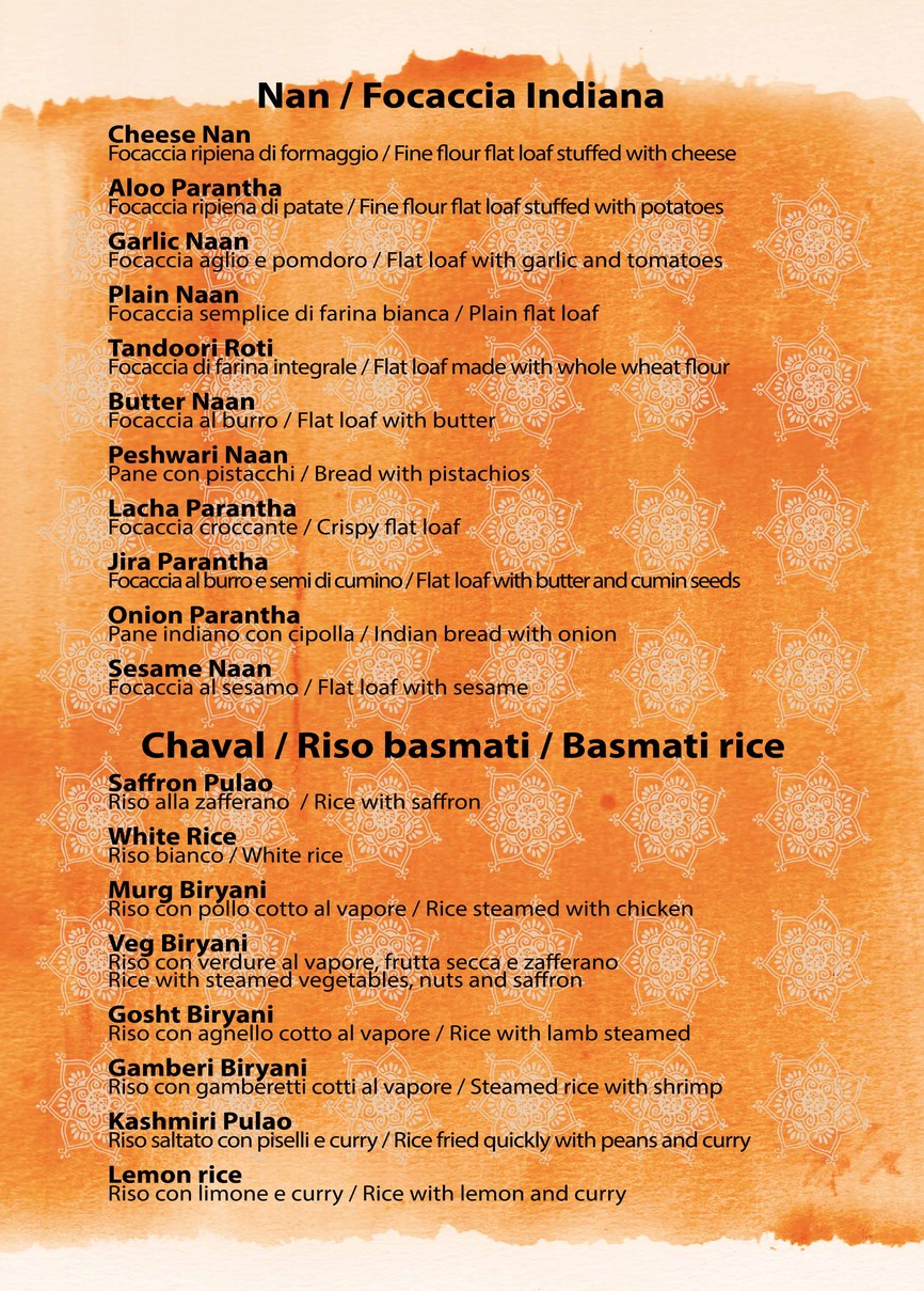 Gandhi Restaurant Rome menu 7