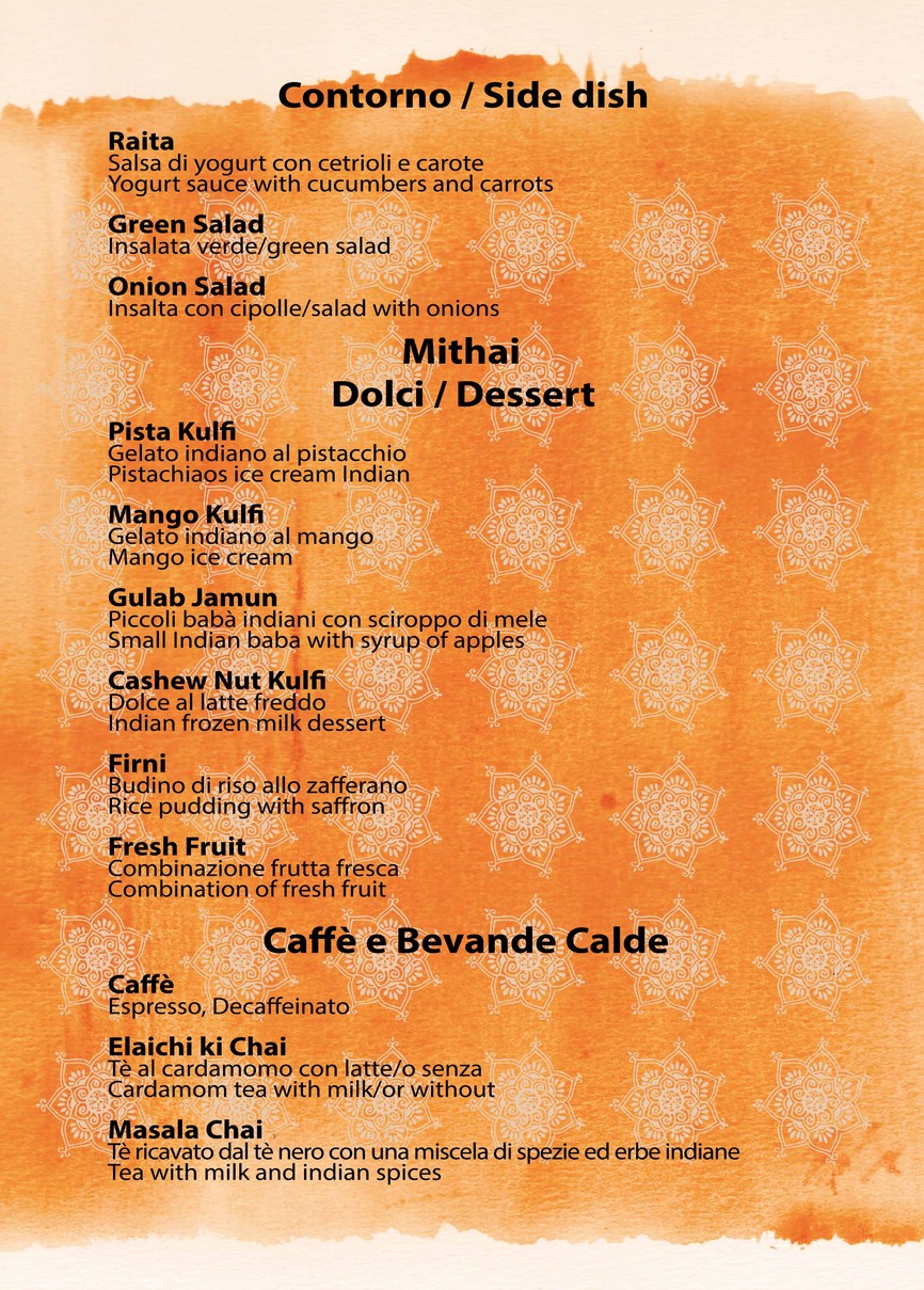 Gandhi Restaurant Rome menu 8