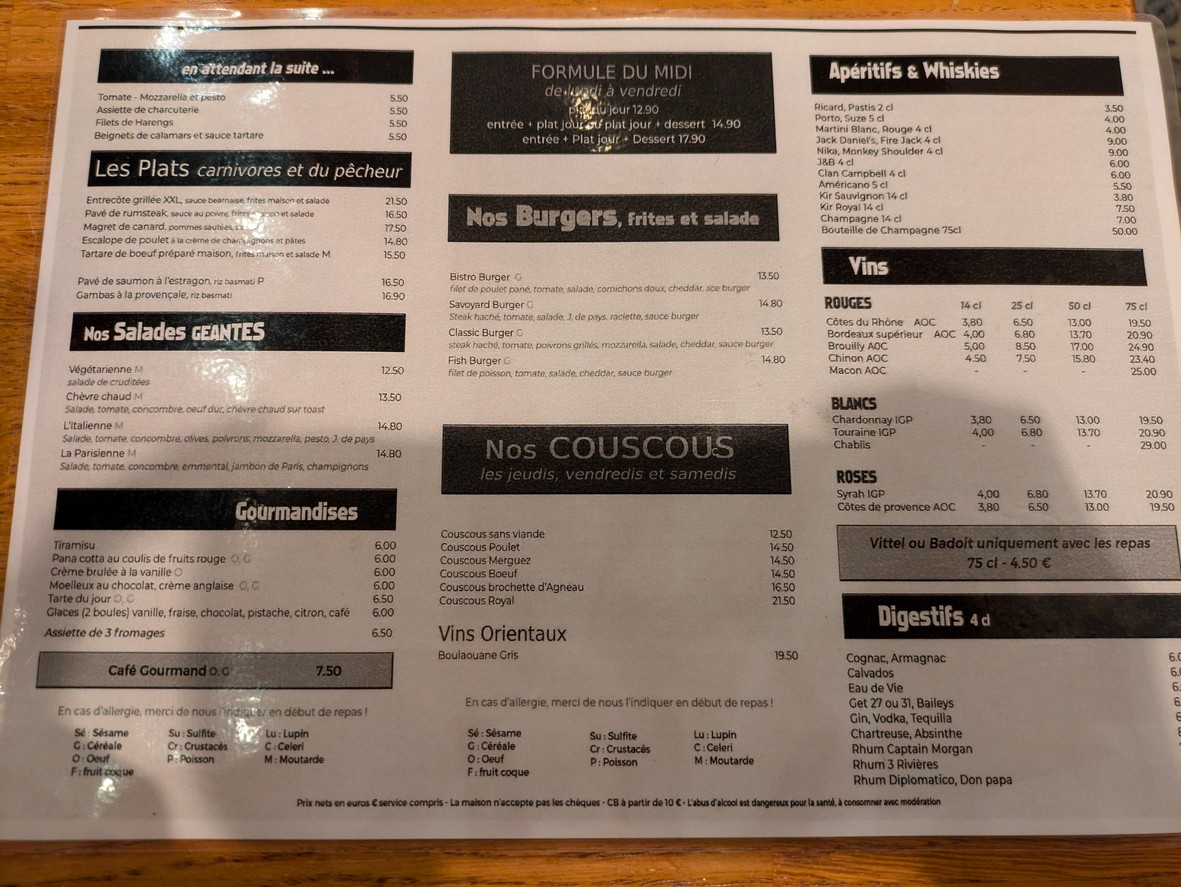 Bistrot 15 menu 2