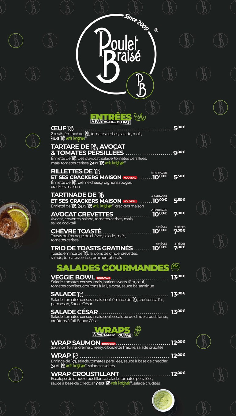 PB Poulet Braisé La Courneuve menu 2