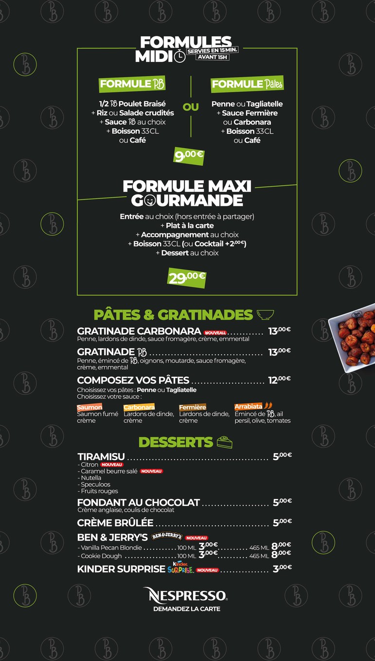PB Poulet Braisé La Courneuve menu 4