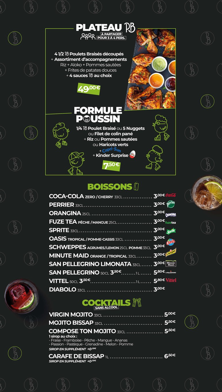 PB Poulet Braisé La Courneuve menu 5