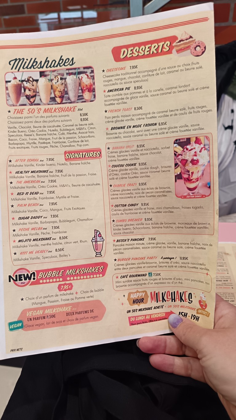 HD Diner menu 4