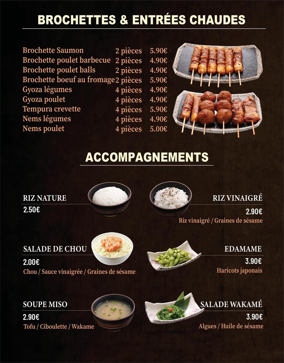 Star Belle Sushi menu 1
