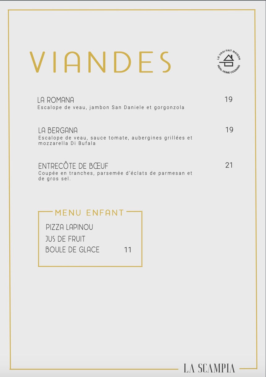 La Scampia menu 5