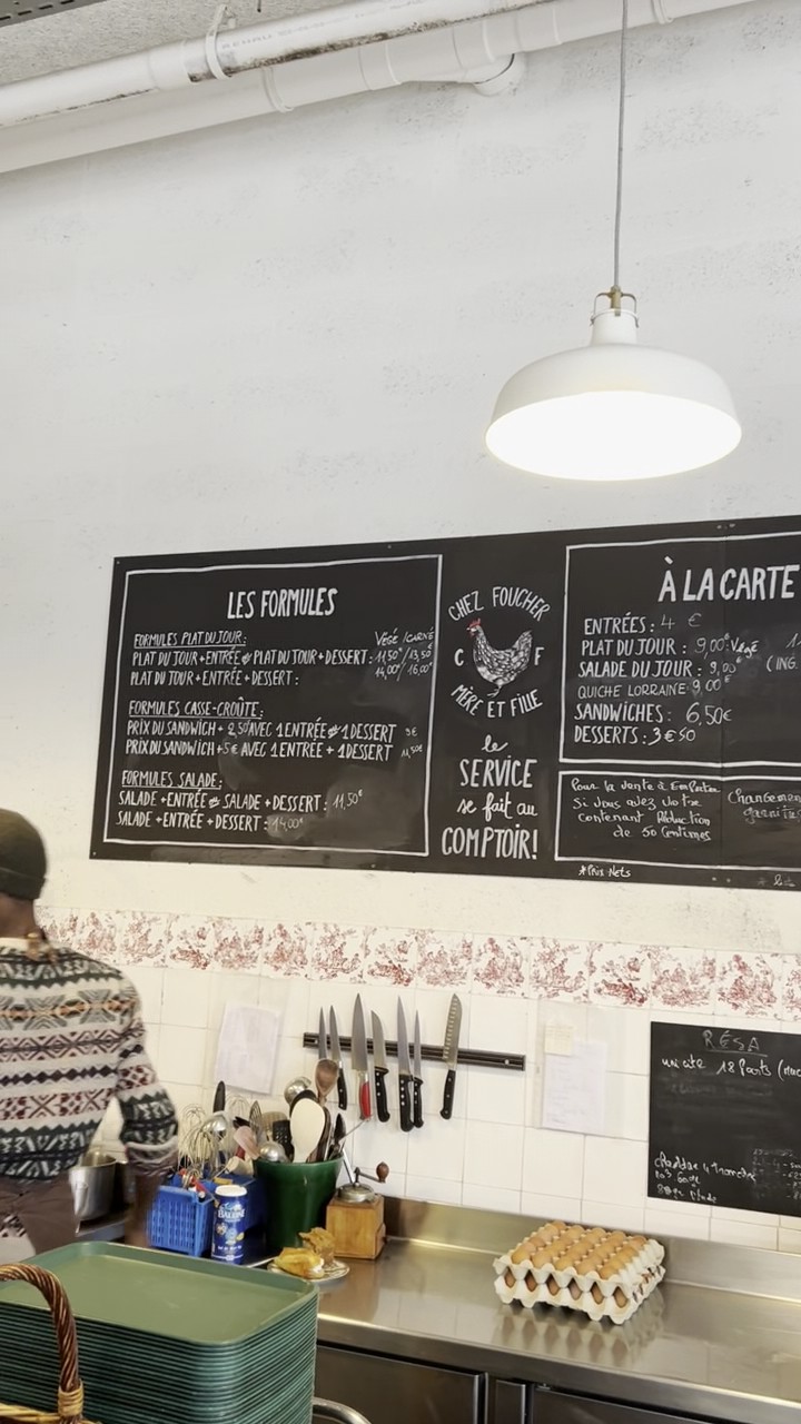 Chez Foucher Mère & Fille menu 1