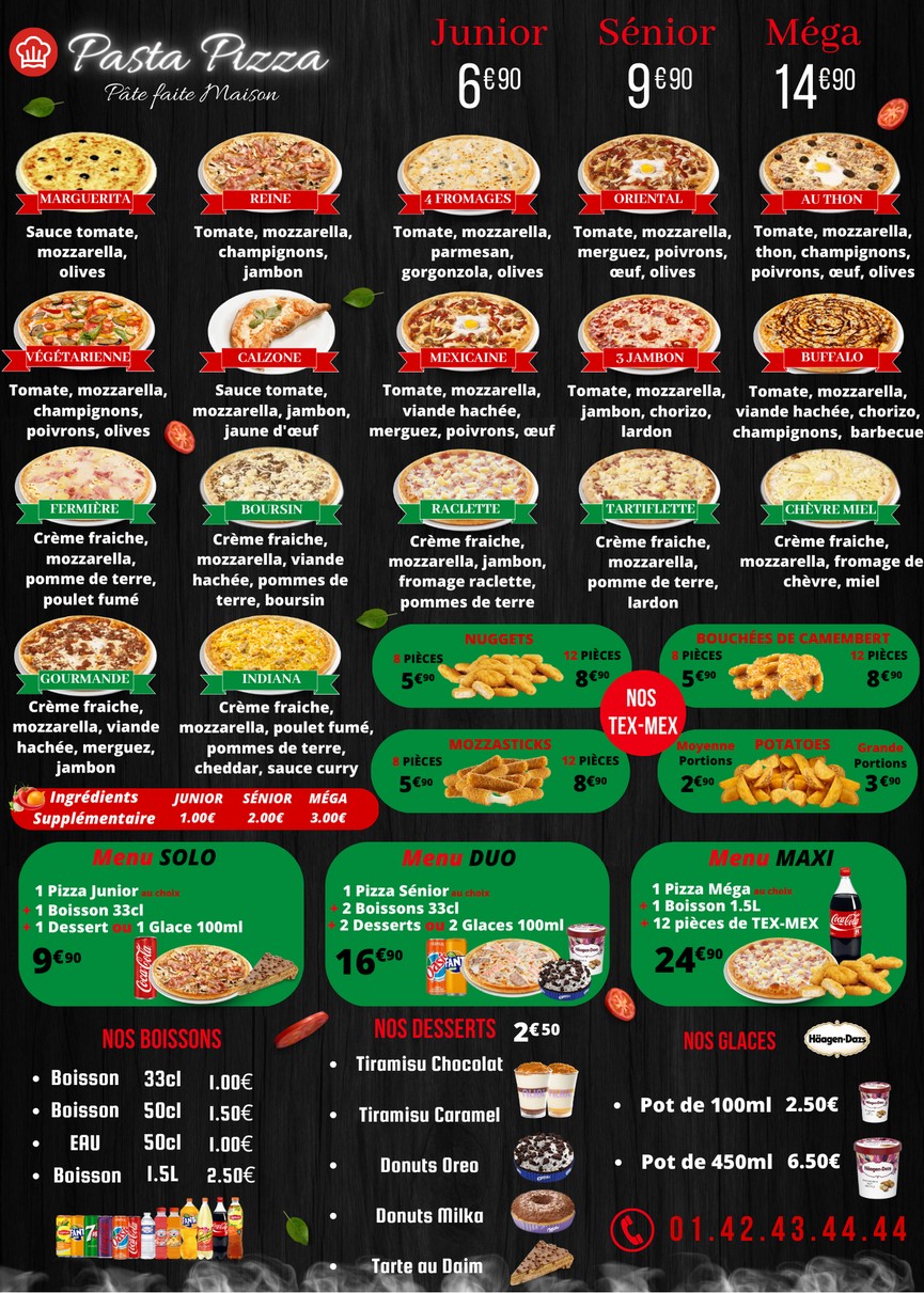 Pasta y Pizza menu 2