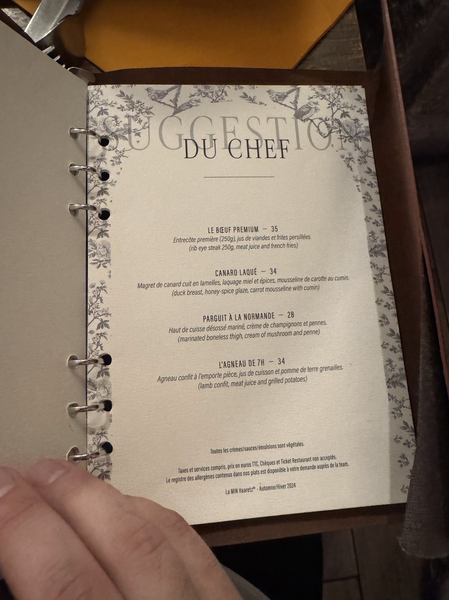 La MiNהארץ menu 3