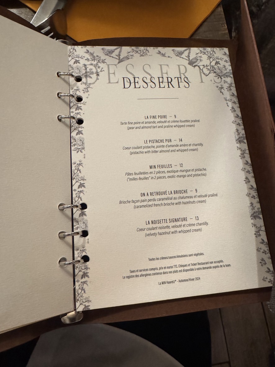 La MiNהארץ menu 5