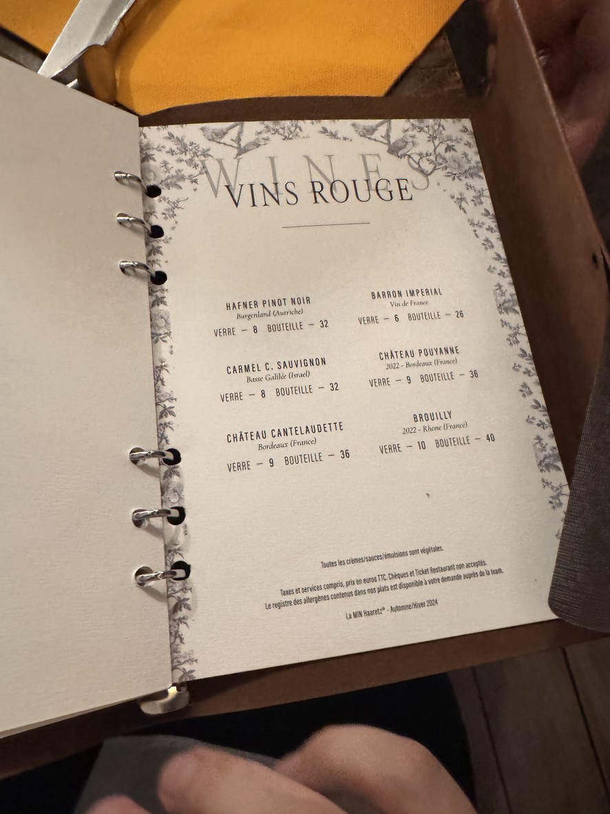La MiNהארץ menu 9