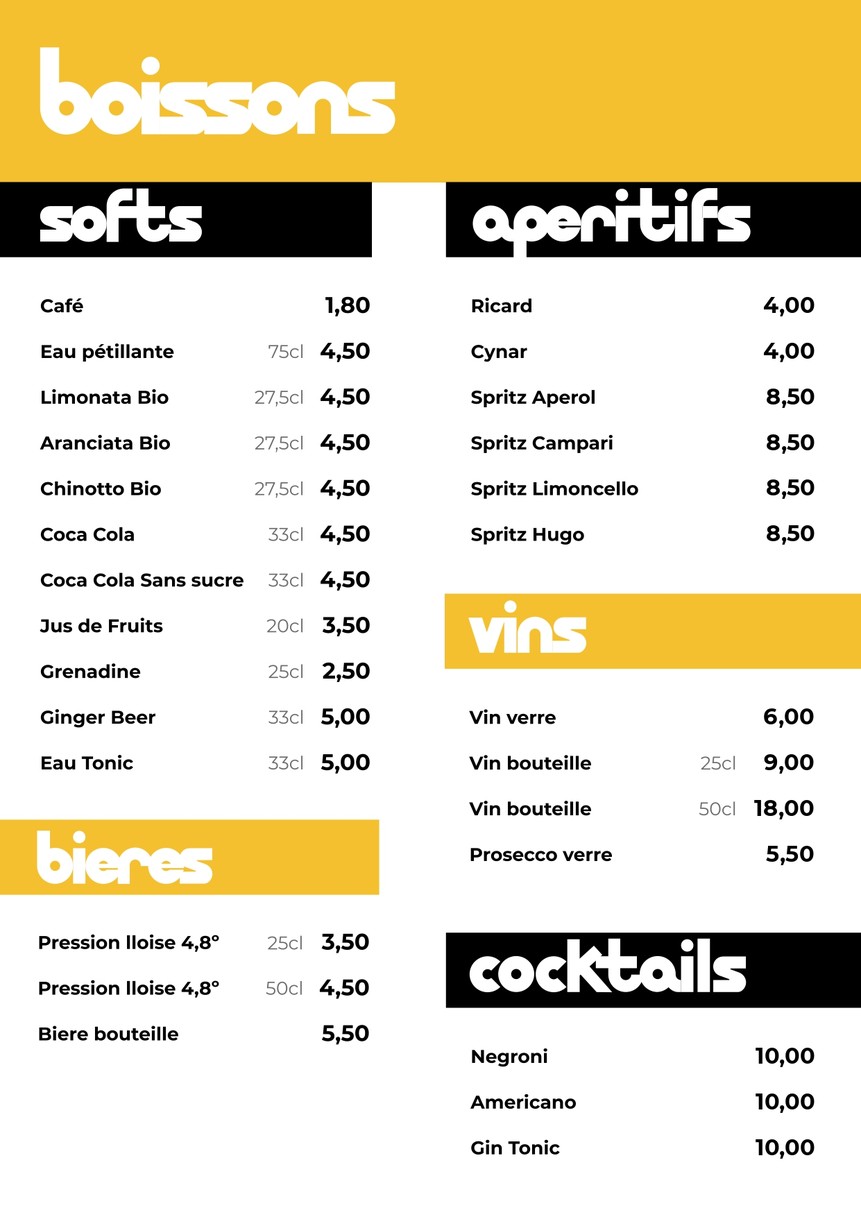 Distrada menu 2