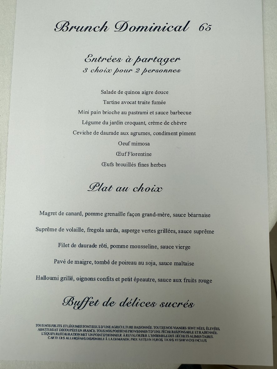 MARGUERITE 1606 menu 2