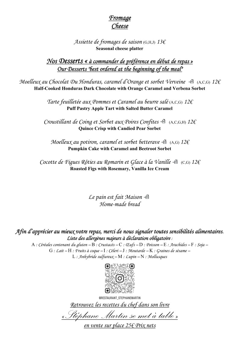 Stéphane Martin menu 2