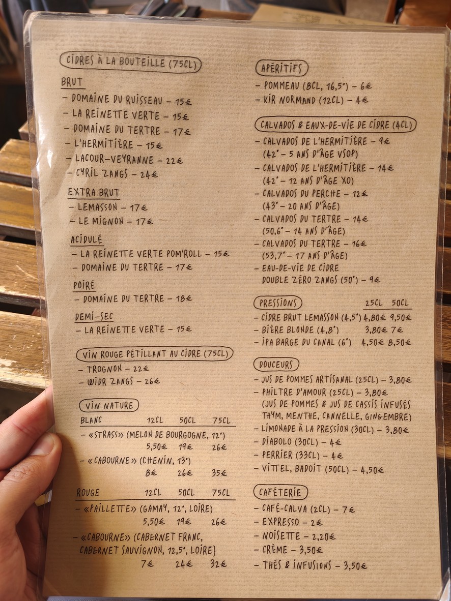 ROND - Sarrazin et Calvados - menu 2
