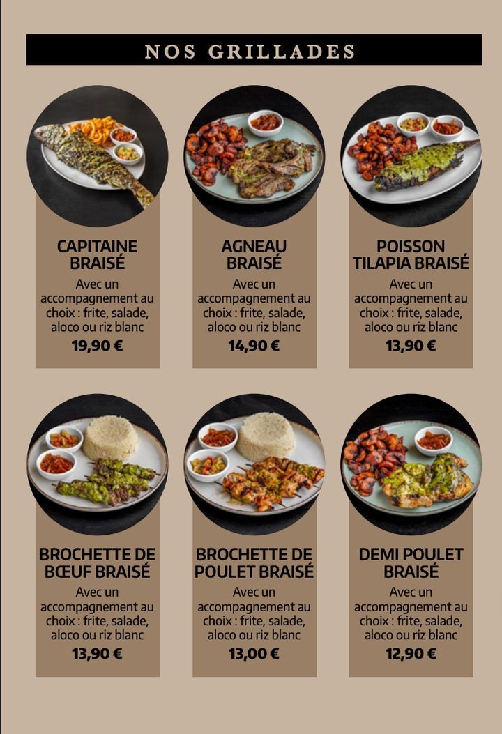 A L'AFRICAINE menu 4