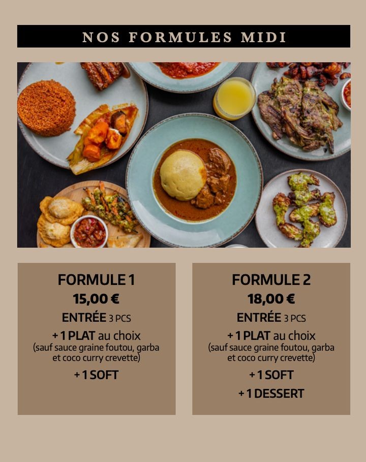 A L'AFRICAINE menu 5