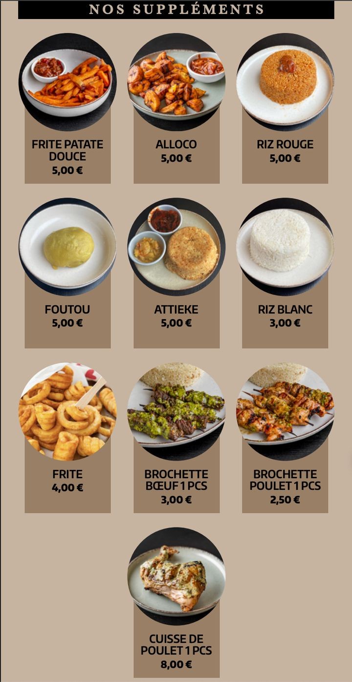 A L'AFRICAINE menu 6