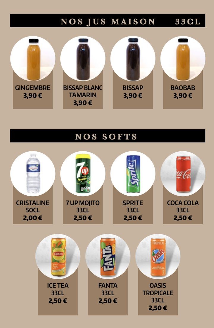 A L'AFRICAINE menu 8