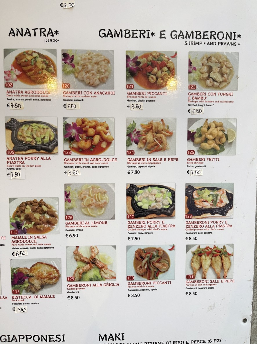 大京城酒楼Ristorante cinese giapponese"Città in Fiore" menu 4