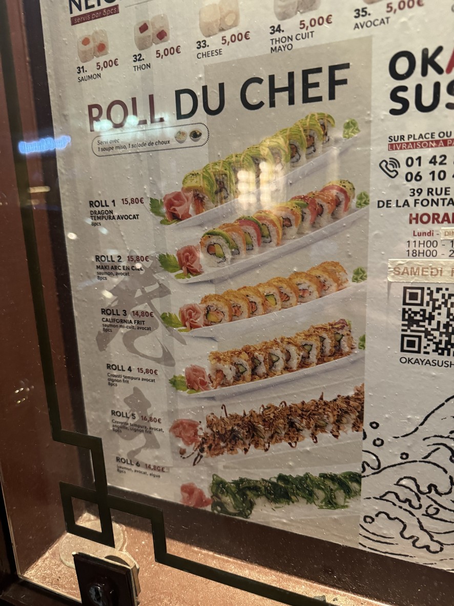 OKAYA SUSHI menu 4