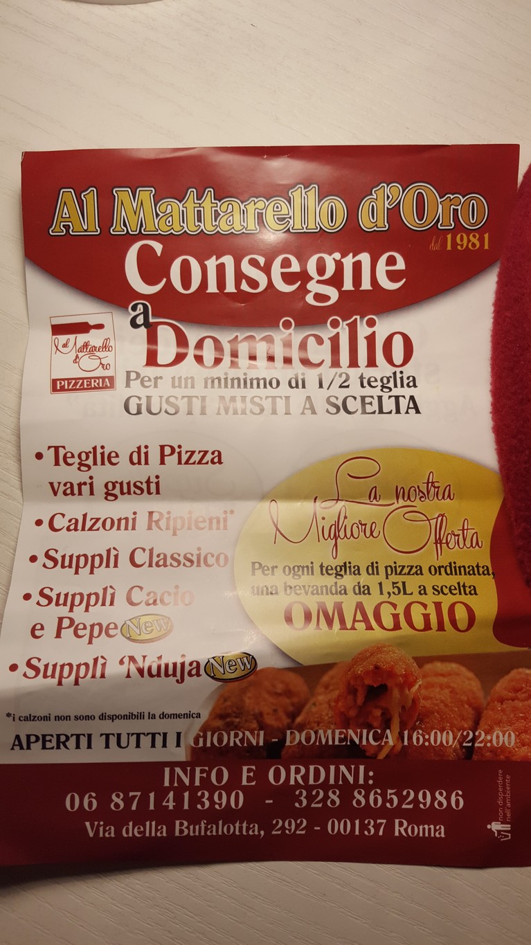 Pizzeria Mattarello d'Oro menu 1
