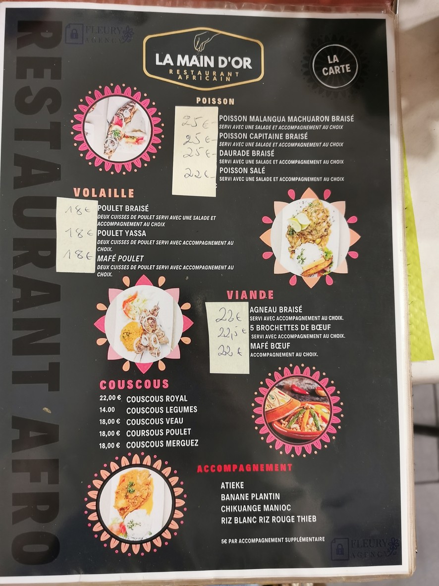 La Main d'Or - Mama Loboko menu 2