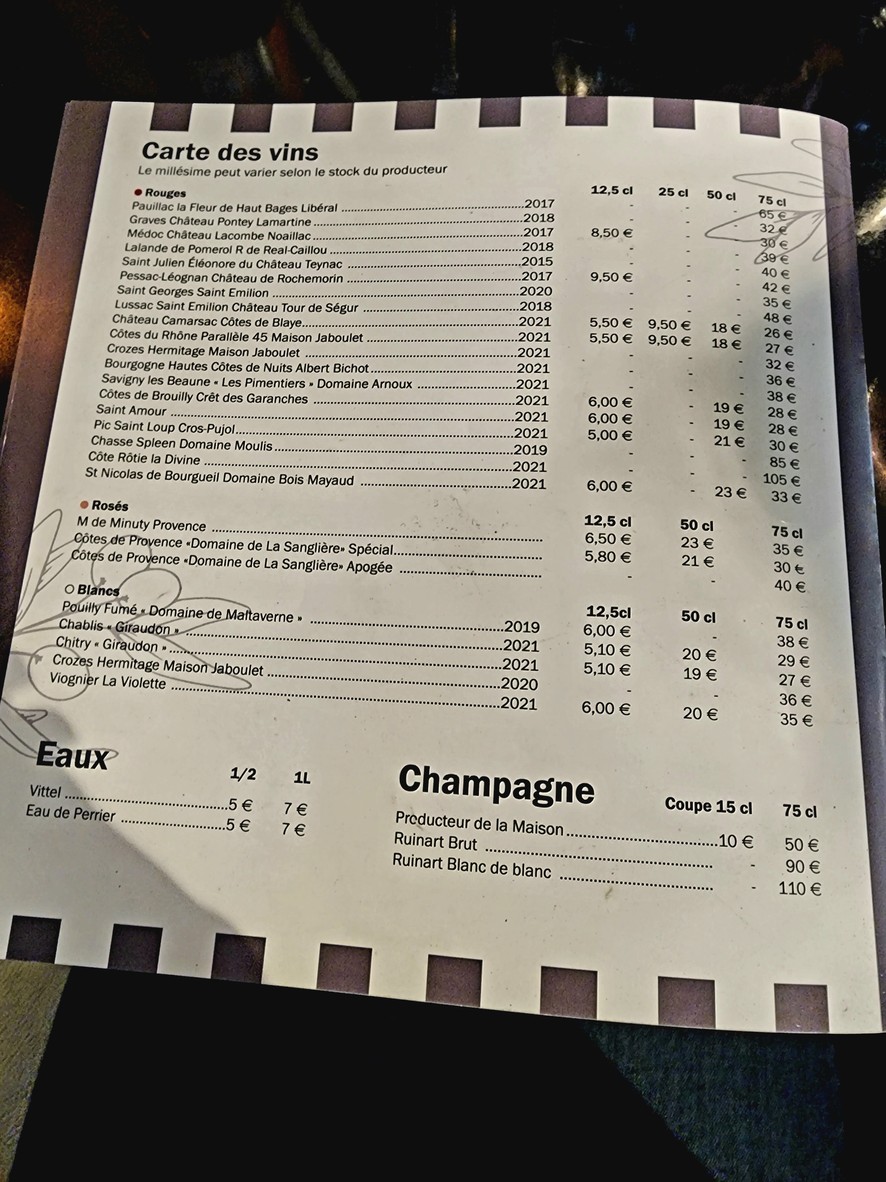 L'intermittent menu 3