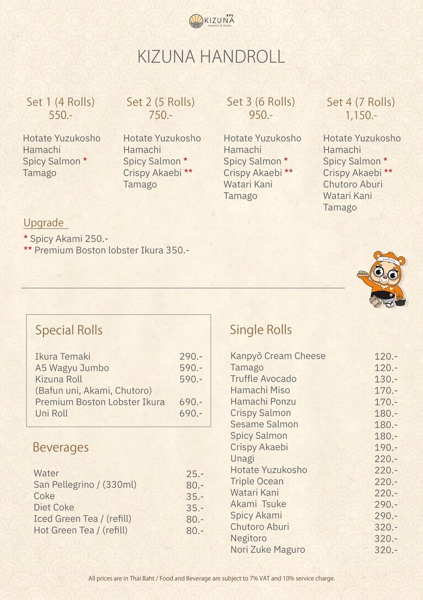 Kizuna shabu & hand roll menu 3