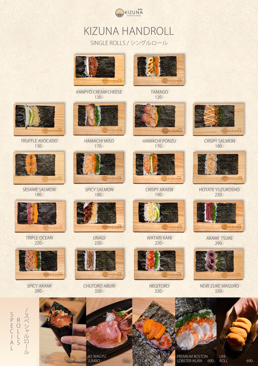 Kizuna shabu & hand roll menu 4