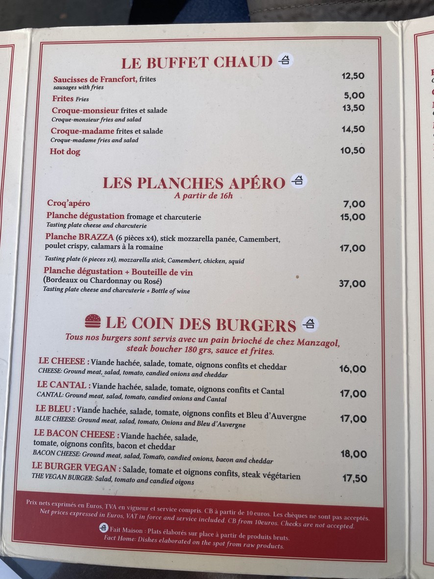 Le Brazza menu 2