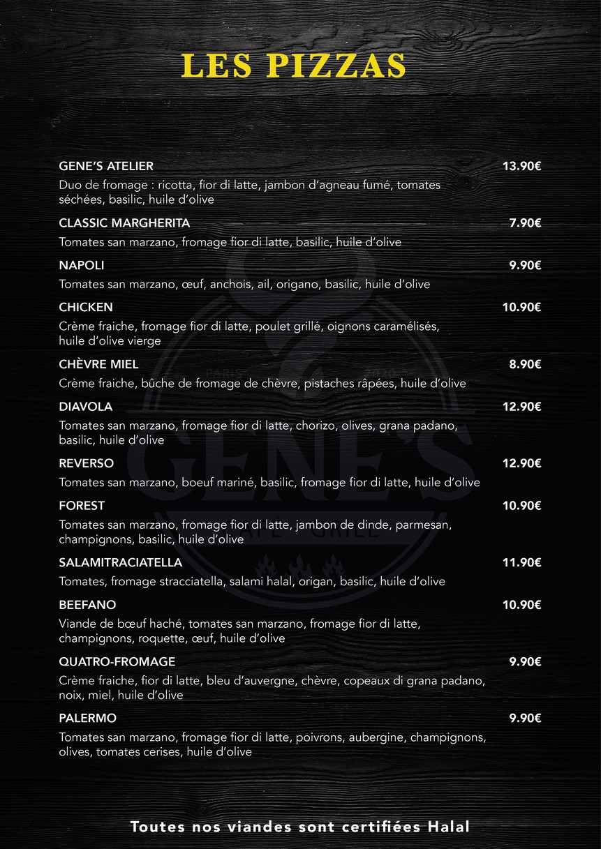 Gene's Steakhouse menu 4