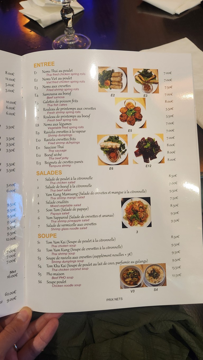 Thaï Viet Gourmet menu 2