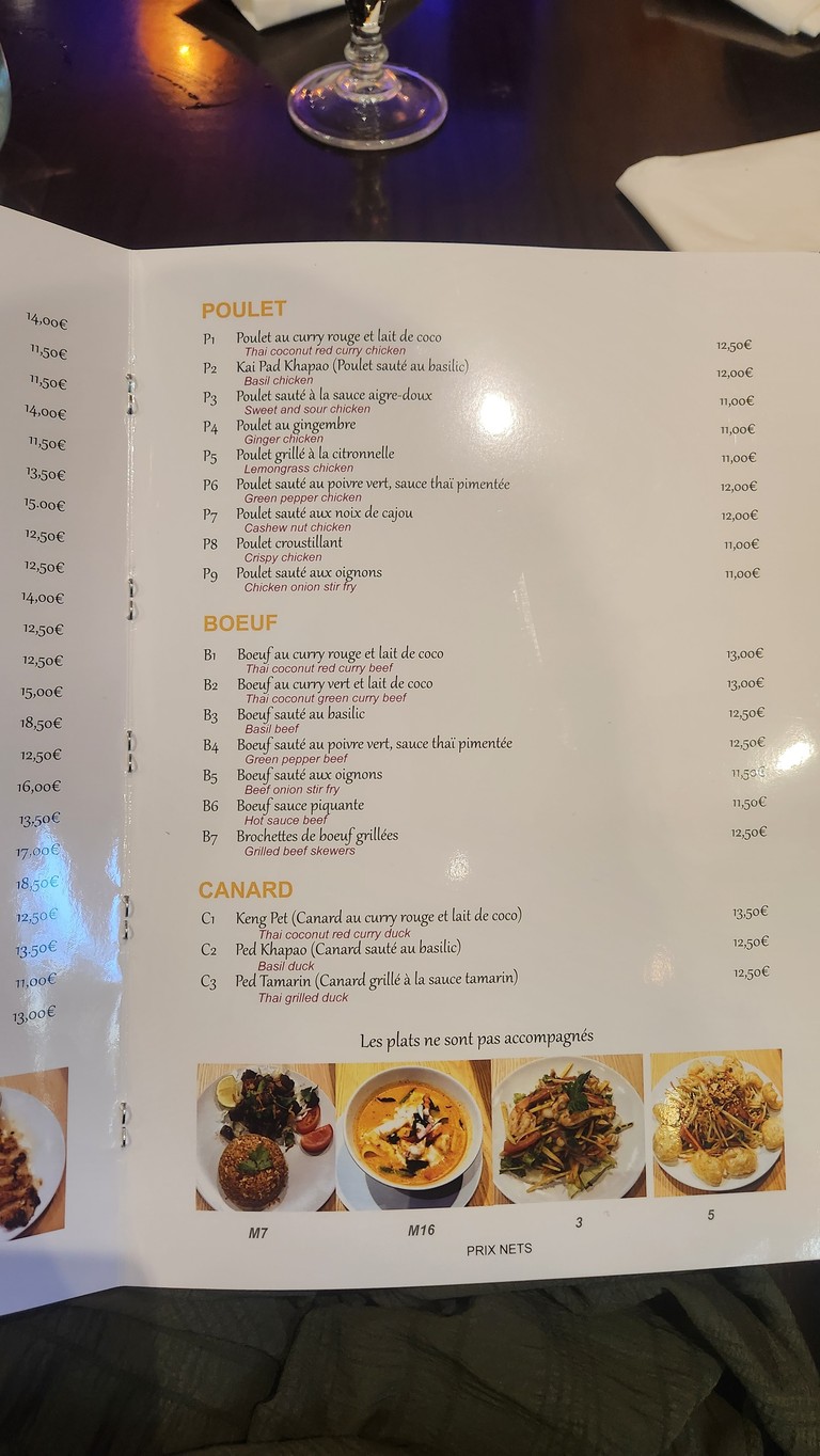 Thaï Viet Gourmet menu 4