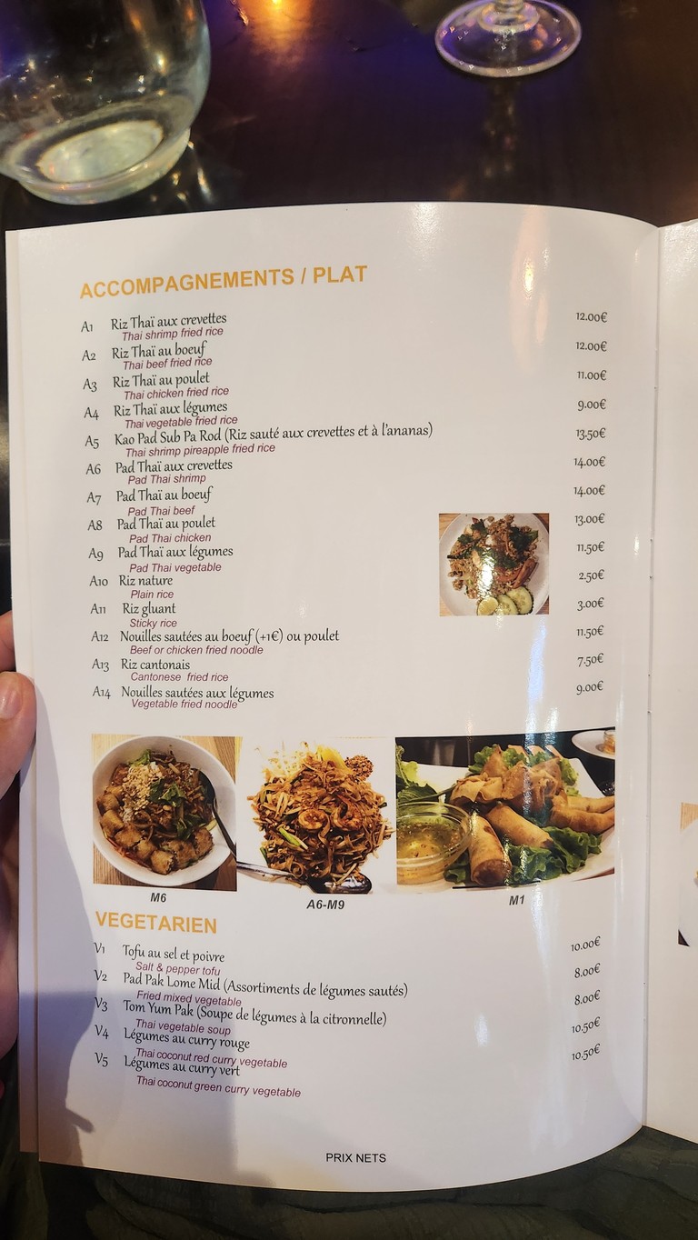 Thaï Viet Gourmet menu 5