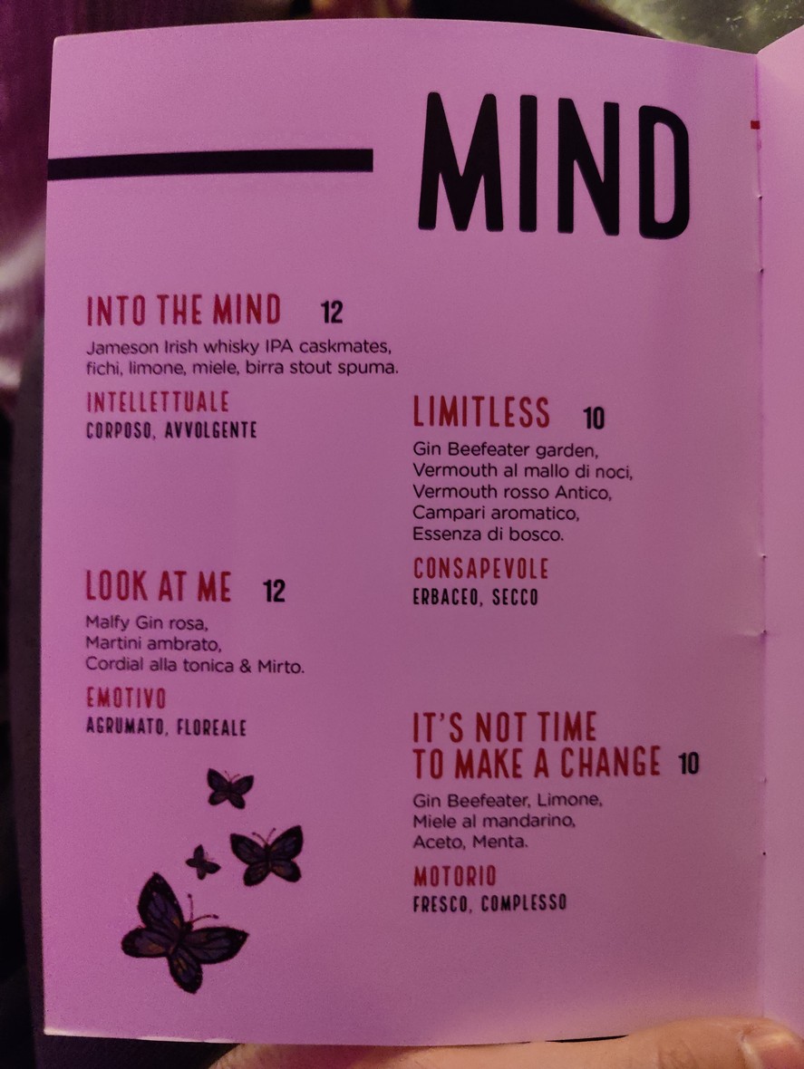 Spirito menu 5