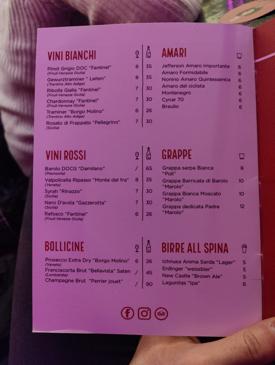 Spirito menu 6