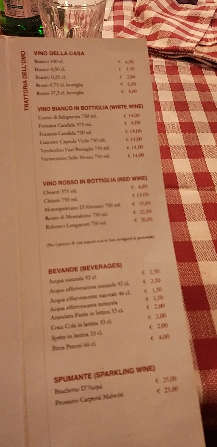 Trattoria dell'Omo (Marconi) menu 3