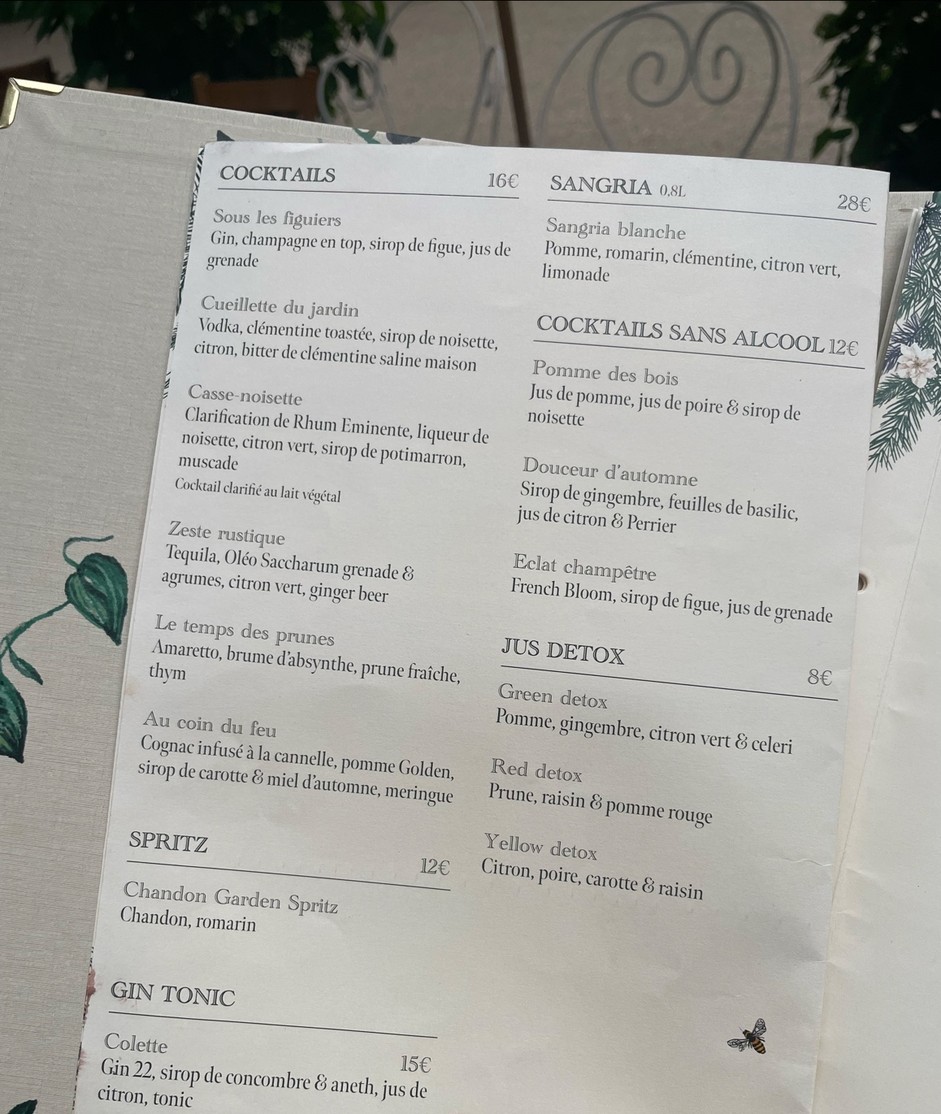 Ora Farmhouse - Pavillon du Lac menu 3