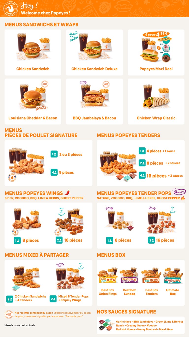 Popeyes Louisiana Chicken La Défense menu 1