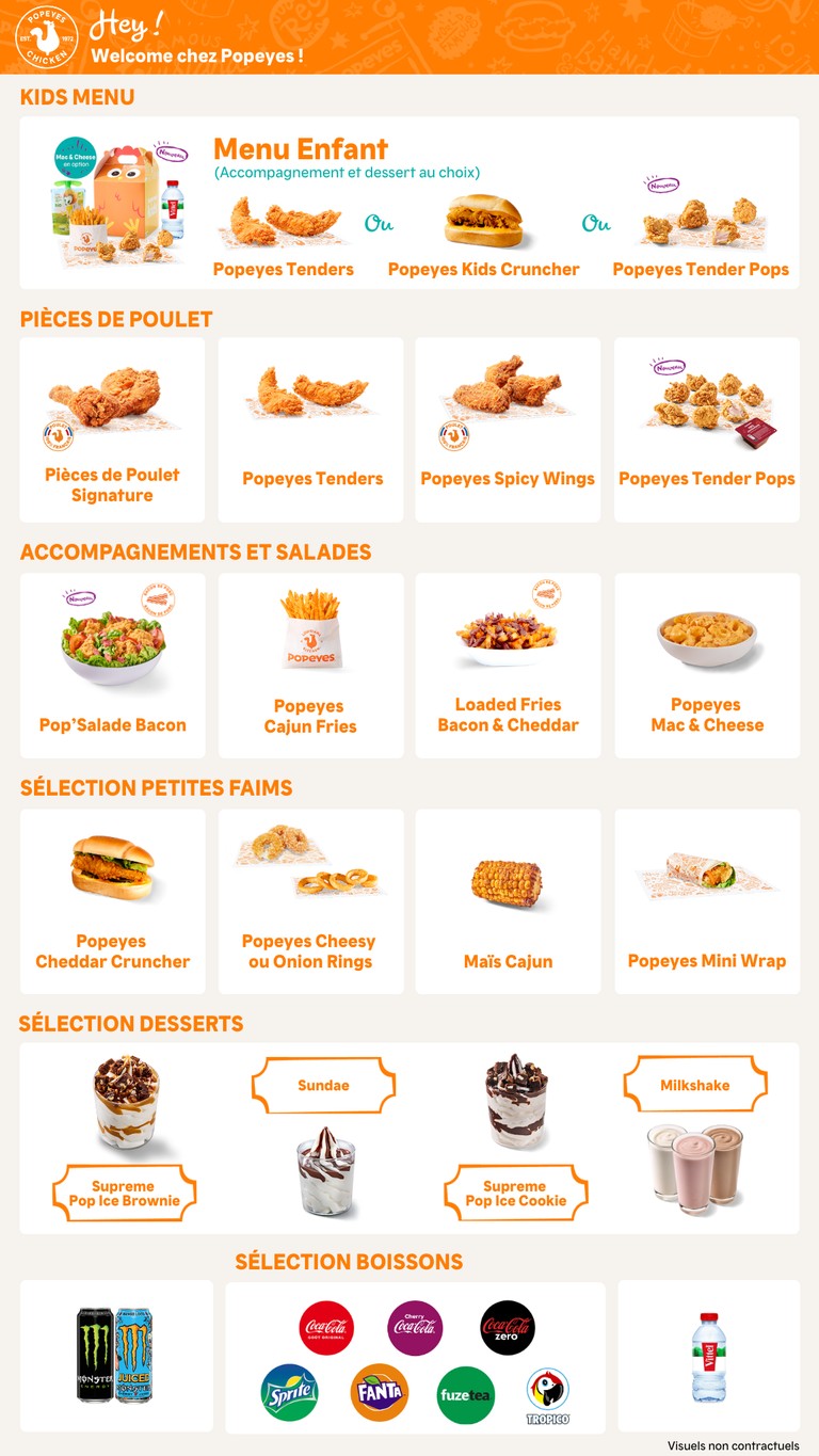 Popeyes Louisiana Chicken La Défense menu 2