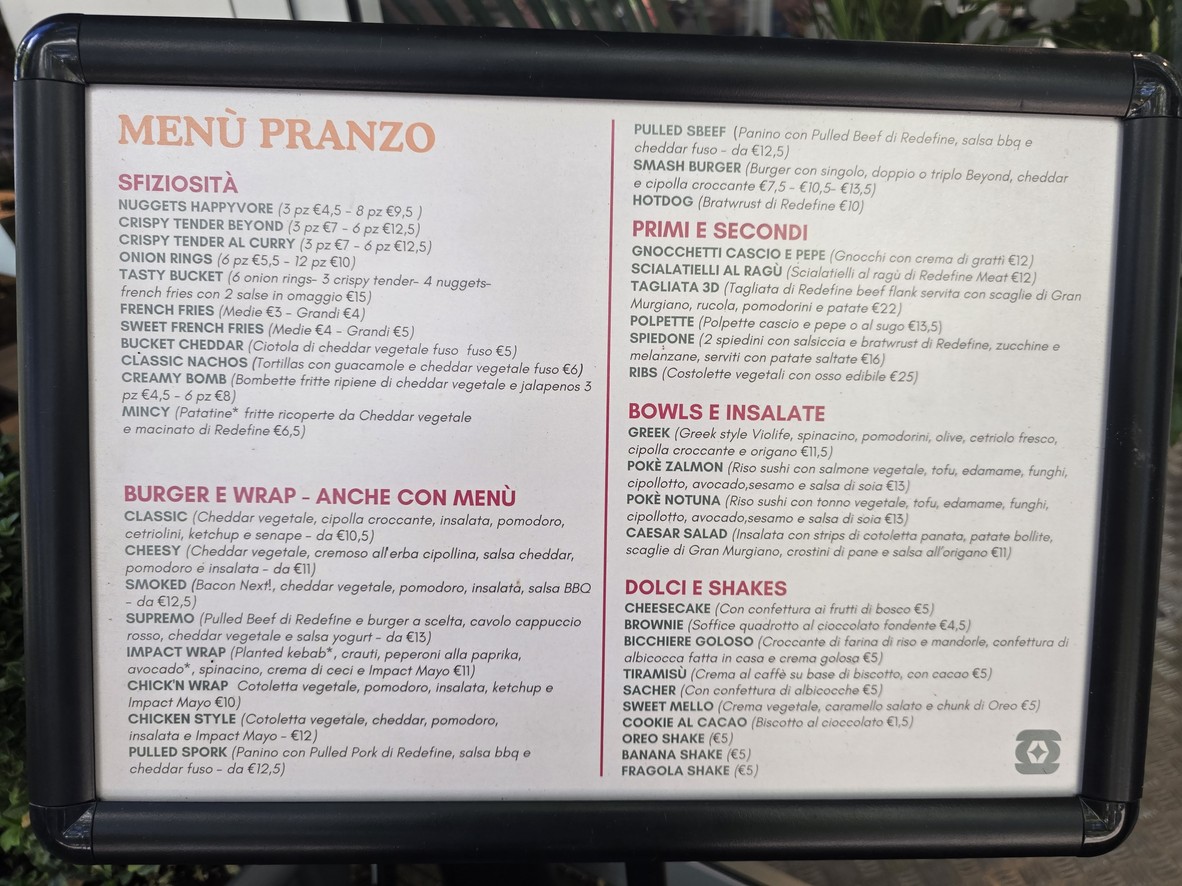Impact Food menu 2