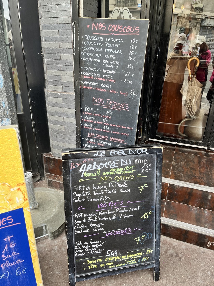 Le Coq D'Or menu 1
