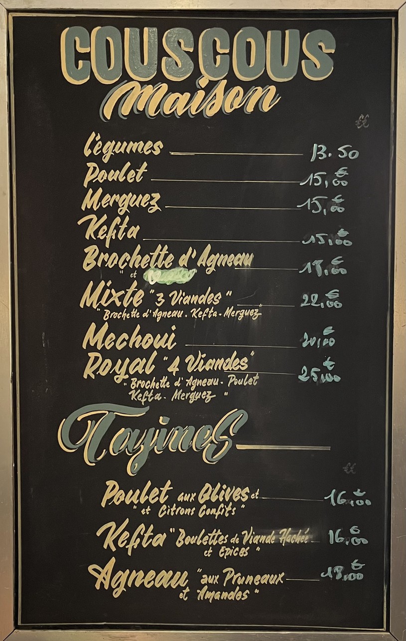 Le Coq D'Or menu 2