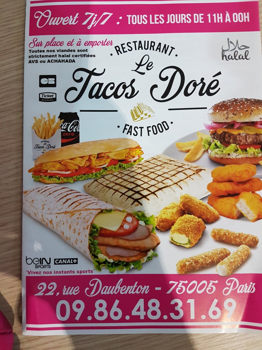 Tayba food menu 1