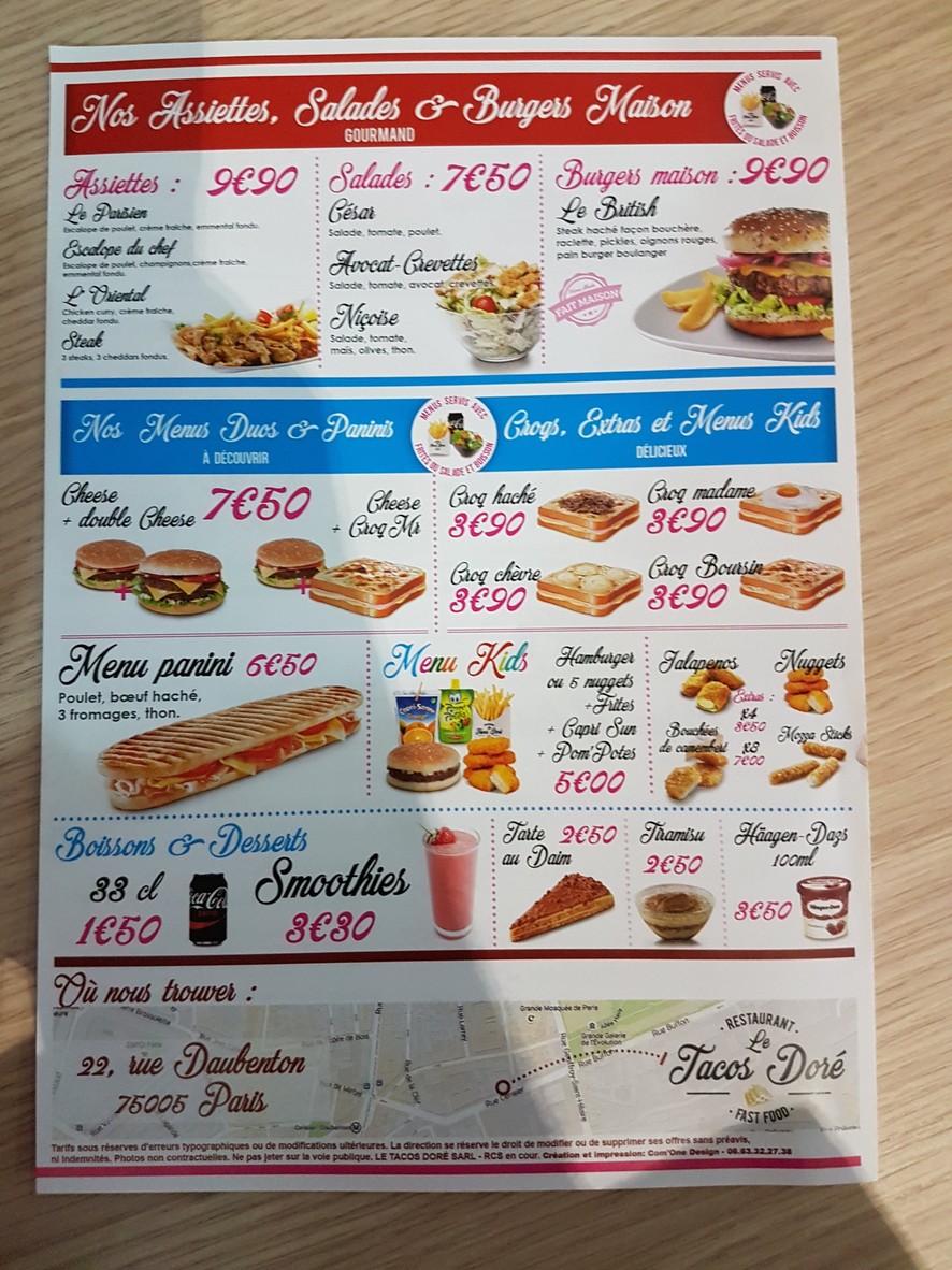 Tayba food menu 3