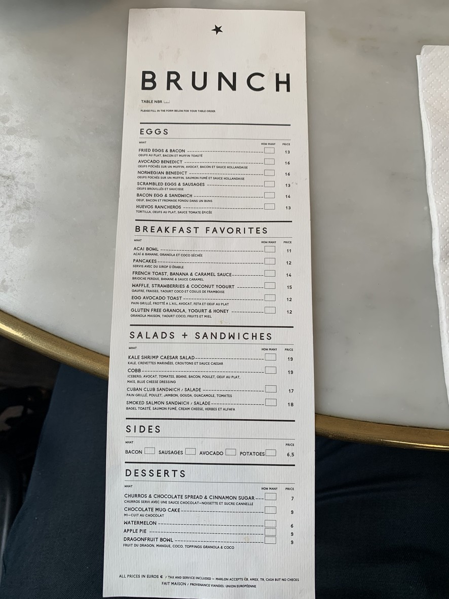 Marcelle menu 1