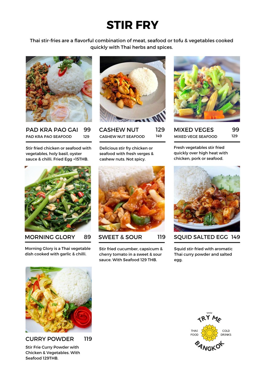 Try Me Thai & Vegetarian Restaurant menu 5
