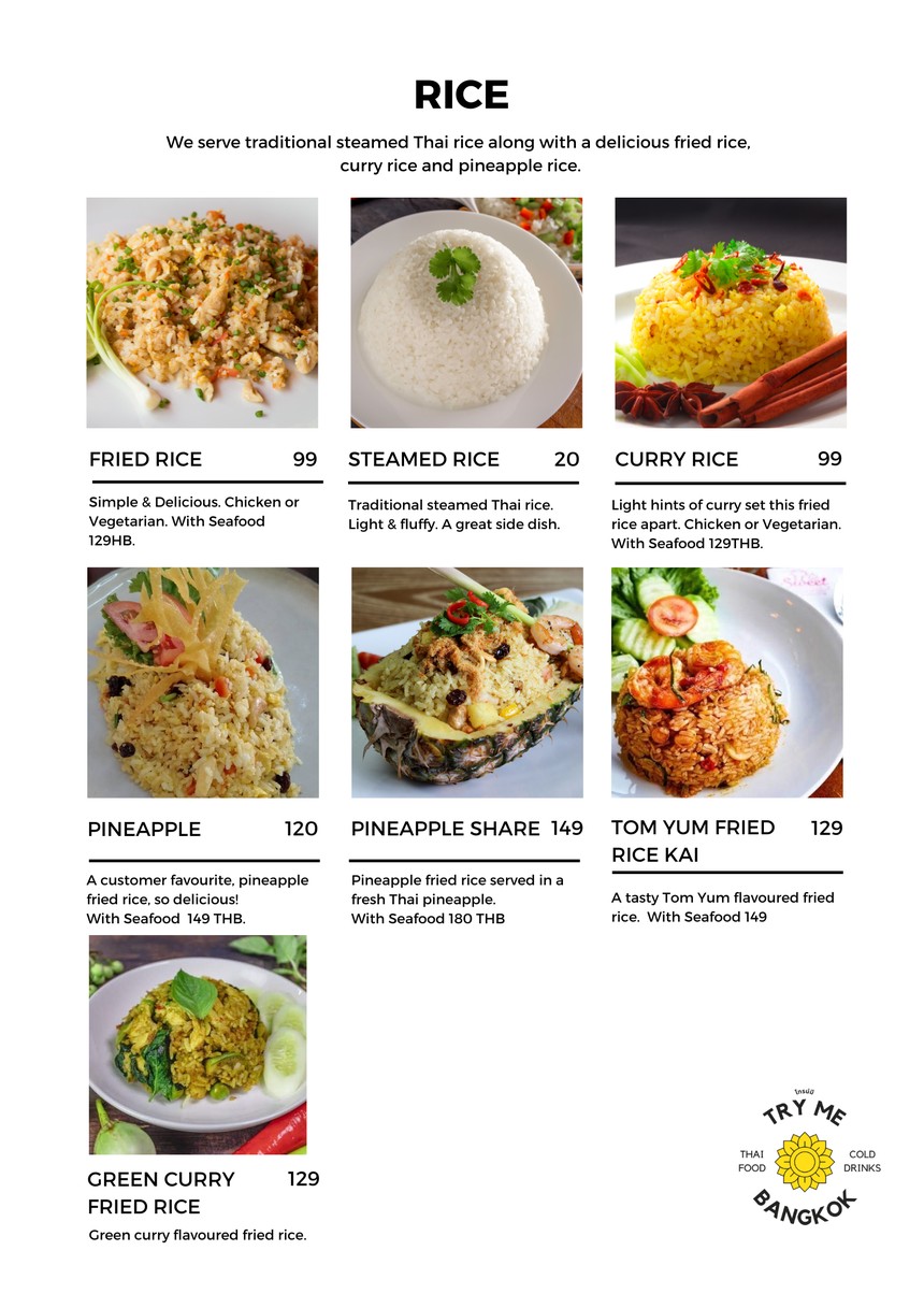 Try Me Thai & Vegetarian Restaurant menu 8