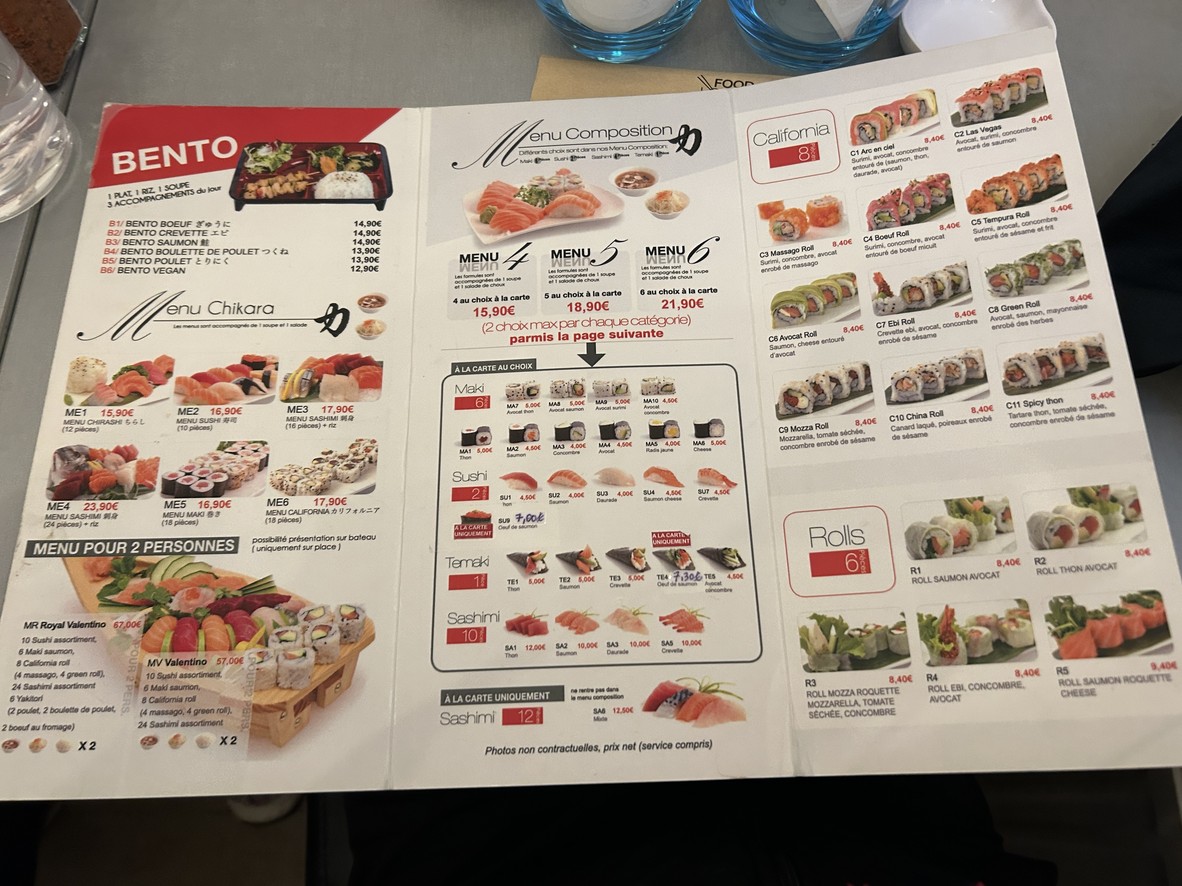 Chikara menu 2